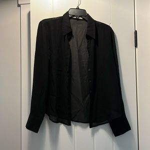 Abercrombie Sheer Black Blouse.